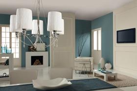 Lucca Crystal Ceiling Lights Mantra Shaded Crystal Fittings